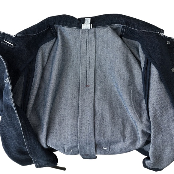 Venezia Dark Wash Black Denim Vintage 90s 2 Button Swing Jacket Size 22/… - Picture 11 of 13